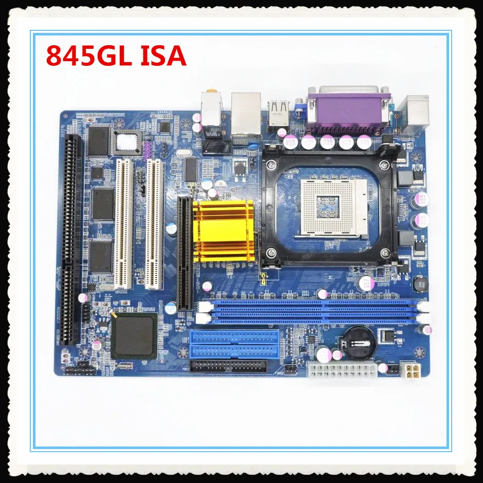 Новая оригинальная материнская плата 845 845GV 845GL ISA PGA478 2PCI VGA LPT 1ISA слот фрезерная