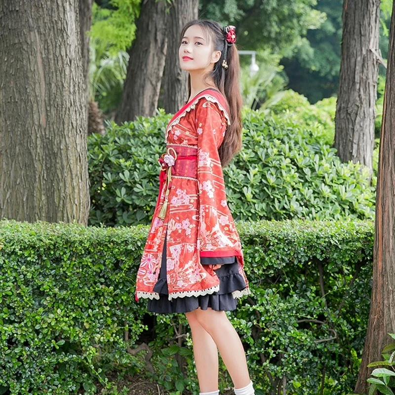 Юката Женские кимоно традиционное японское кимоно платье obi haori японская косплей одежда Гейша костюм DD1555