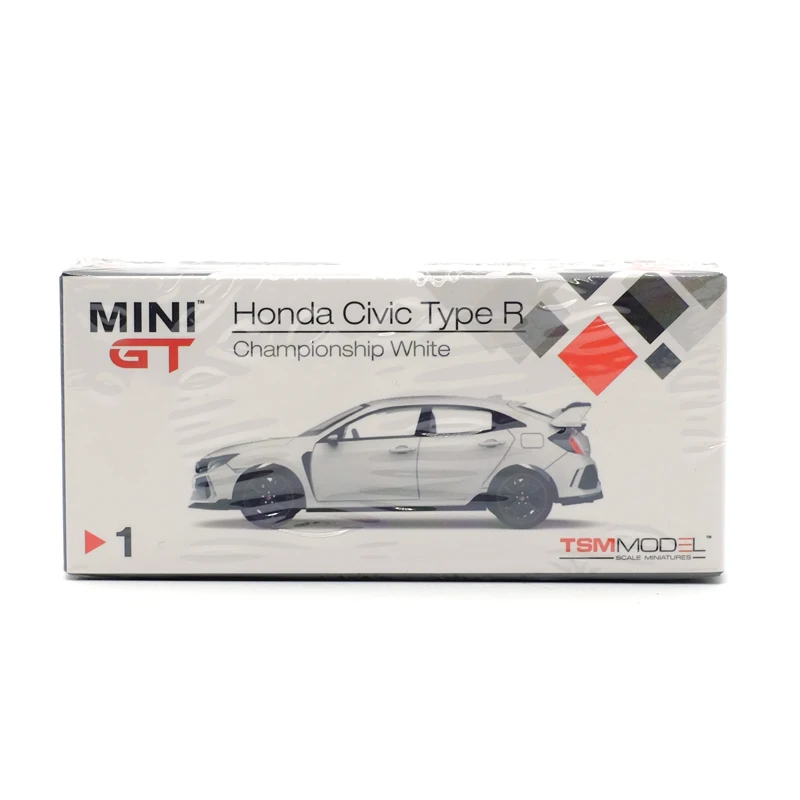 Белый 1: 64 TSM модели Honda Civic Тип R литья под давлением модель автомобиля Мини GT литья под давлением металлические игрушки подарок на день рождения для детей мальчик другой - Цвет: Белый
