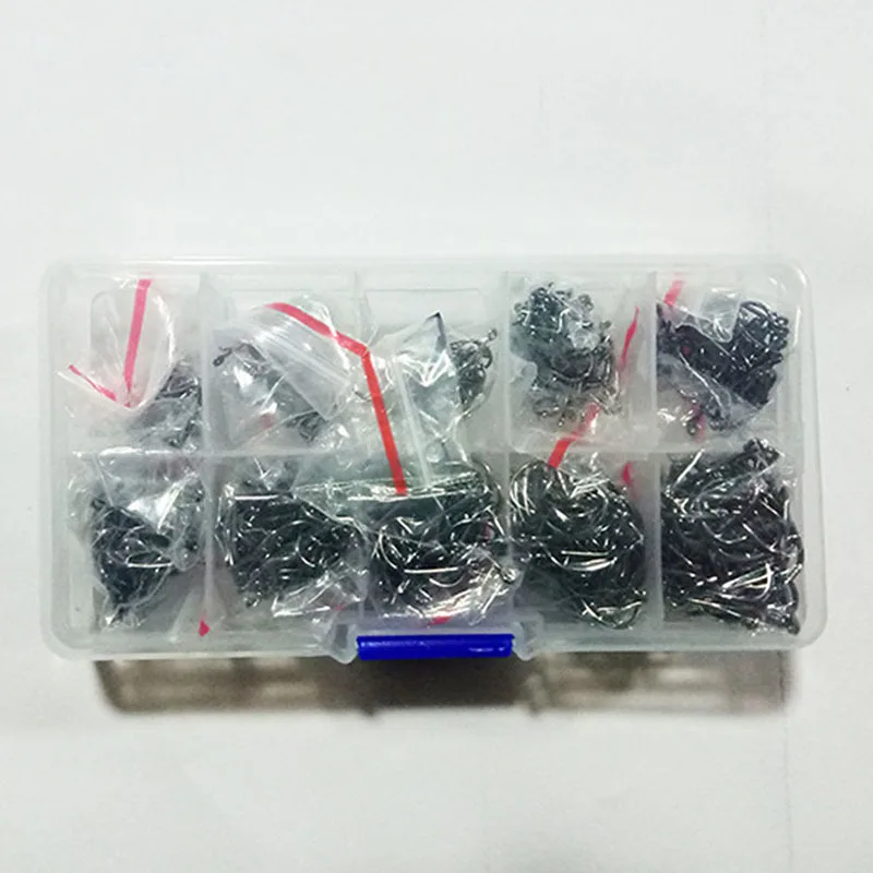 500 шт. набор рыболовных крючков из углеродистой стали с отверстием 3 15 #|hook set|fishing