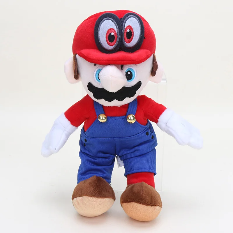 12-25 см Супер Марио игрушки Super Mario Bros Одиссея свадебное платье Жених Марио плюшевая игрушка кукла Одиссея шапка Хэллоуин реквизит - Цвет: red eye mario
