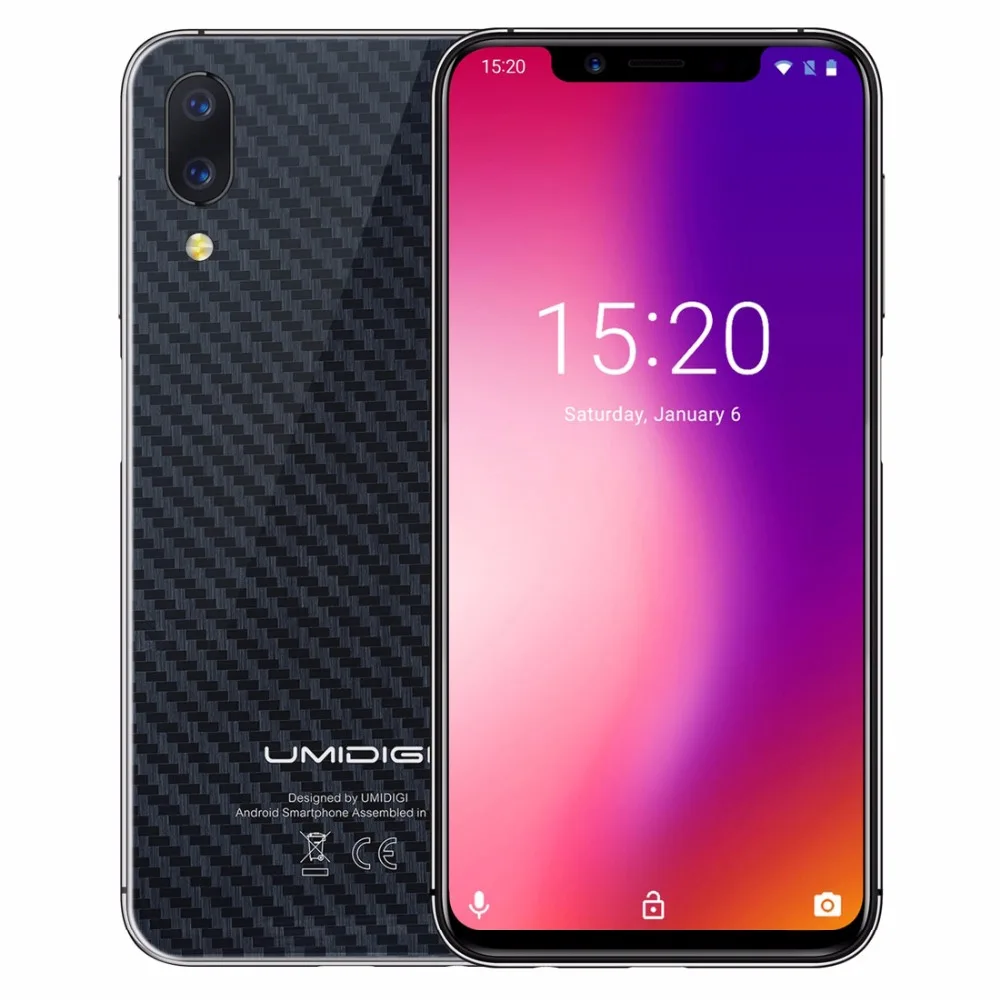 UMIDIGI One Pro Global Band 5.9&quot Android 8.1 mobile phone wireless charge 4GB 64GB P23 Octa Core smartphone 12MP+5MP Dual 4G NFC |