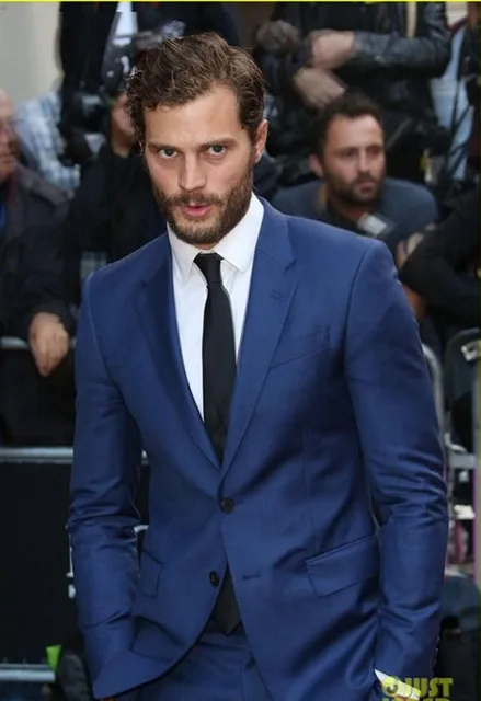 Для мужчин темно синие смокинги с учетом С Вырезанным воротником наряд со шлицей