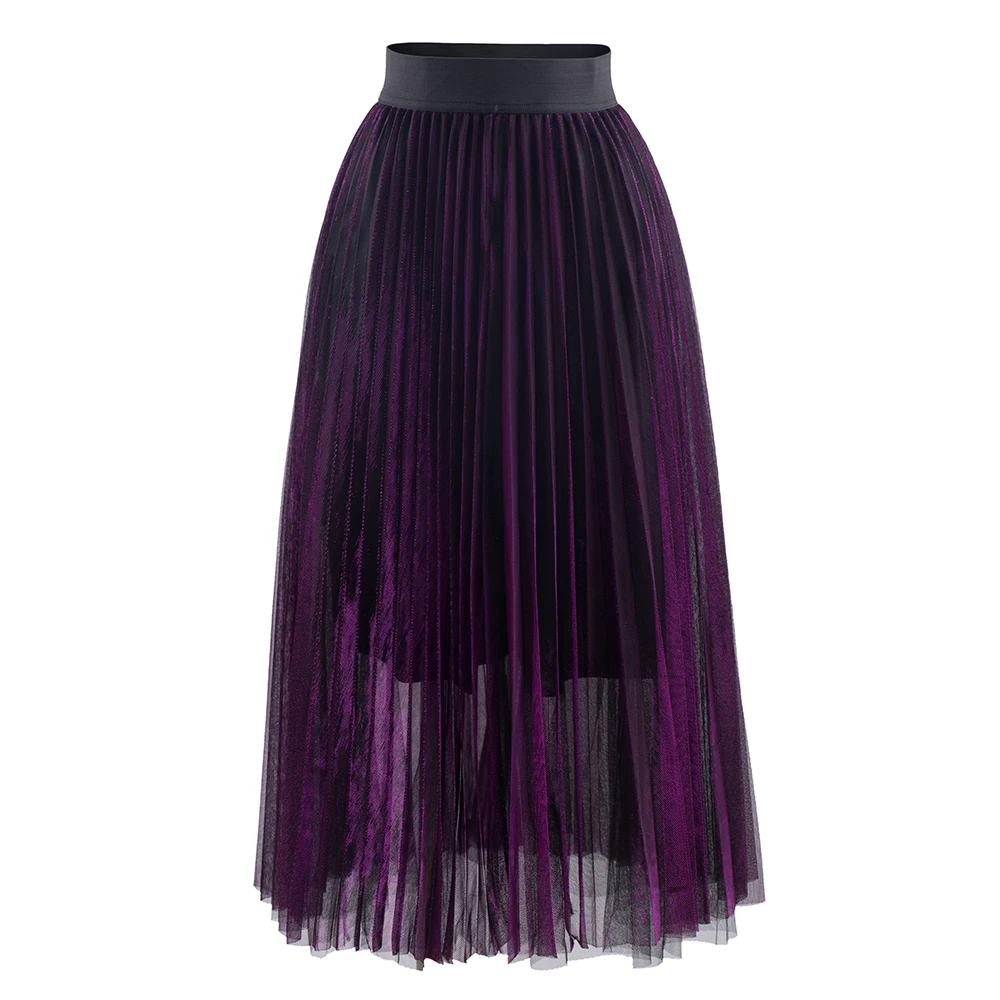 Плиссированная юбка осень 2019 г. женские Высокая талия модные дизайнерские