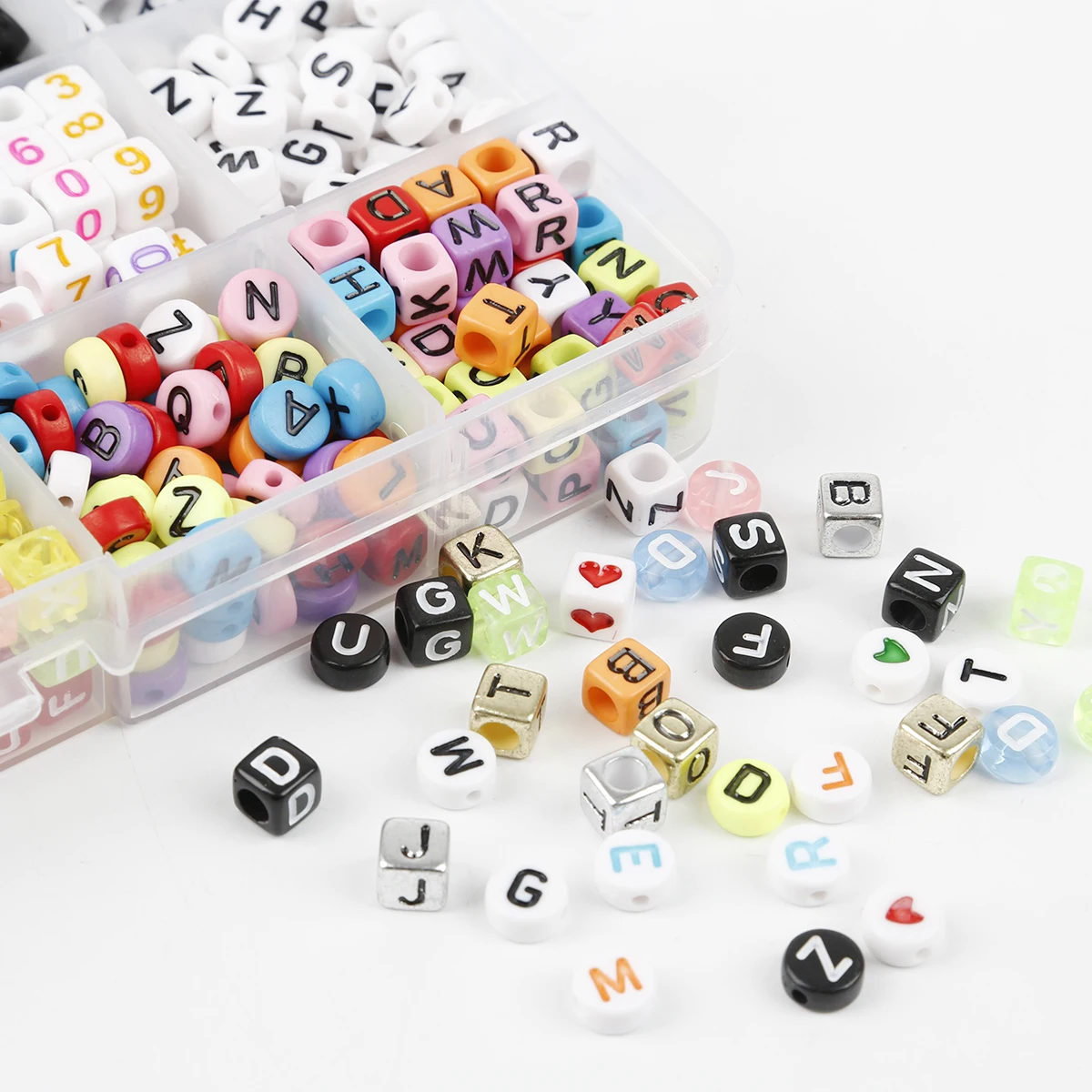 

1040pcs Acrylic Random Mixed Color Russia/English Alphabet Letter Beads For DIY Handmade Craft Jewelry Findings Making