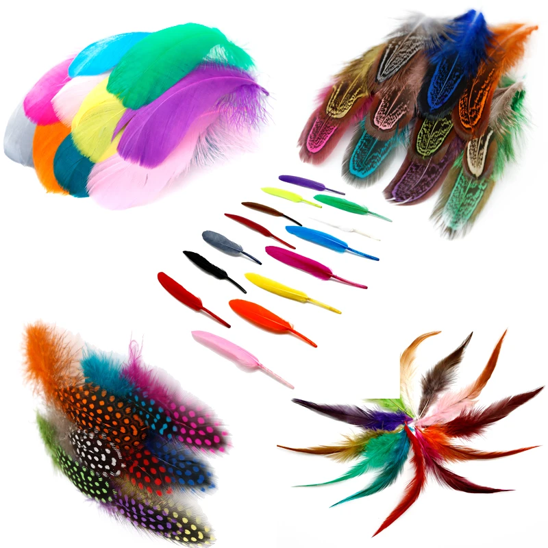 50 шт. Микс Цветов страусиное перо/Гусь/курица перо фазана сделай сам свадебное