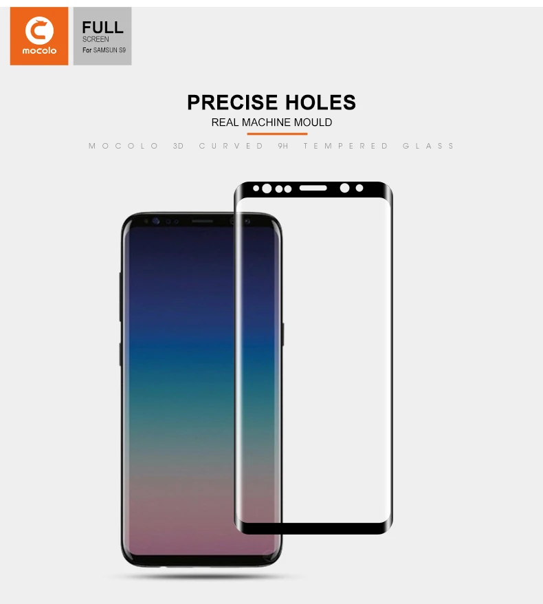 Mocolo протектор экрана 3D изогнутое полное покрытие 9H закаленное стекло для samsung Galaxy S9 S9 Plus