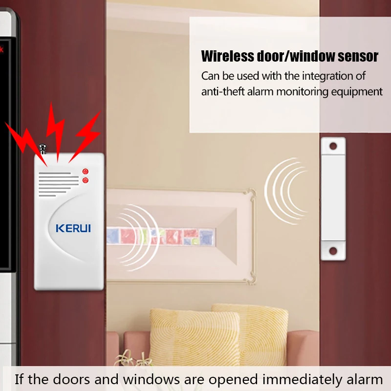 KERUI семейная безопасность WIFI GSM 2G 3G GPRS Беспроводная система сигнализации 433MHZ