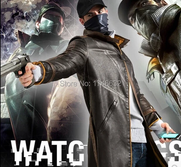 WatchDogs Aiden искусственная кожа верхняя одежда|aiden pearce|cosplay gamecostume cape |