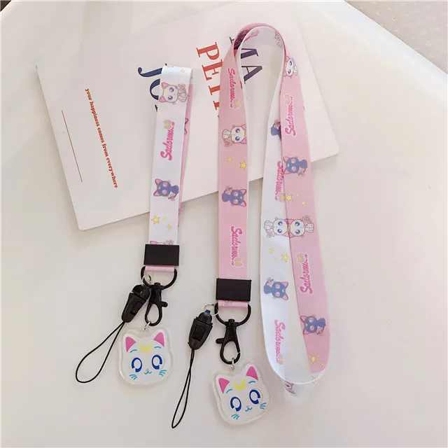 Neck/Wrist Strap Cartoon Bear Girl Cat Pattern Phone Lanyard For Camera USB Flash Drives ID Card Keys Hang Rope | Мобильные телефоны