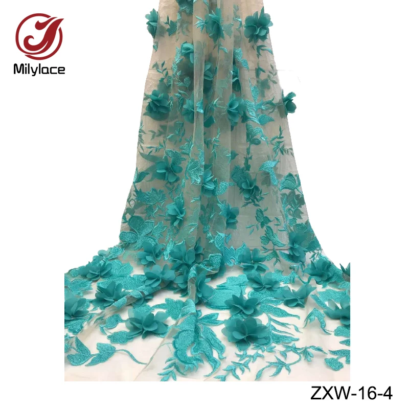 2018 горячая Распродажа французская кружевная ткань 3d цветы Свадебная Кружевная