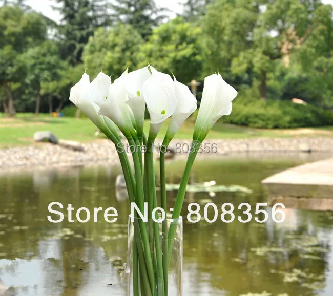 12 шт. искусственные цветы настоящие на ощупь искусственная кожа