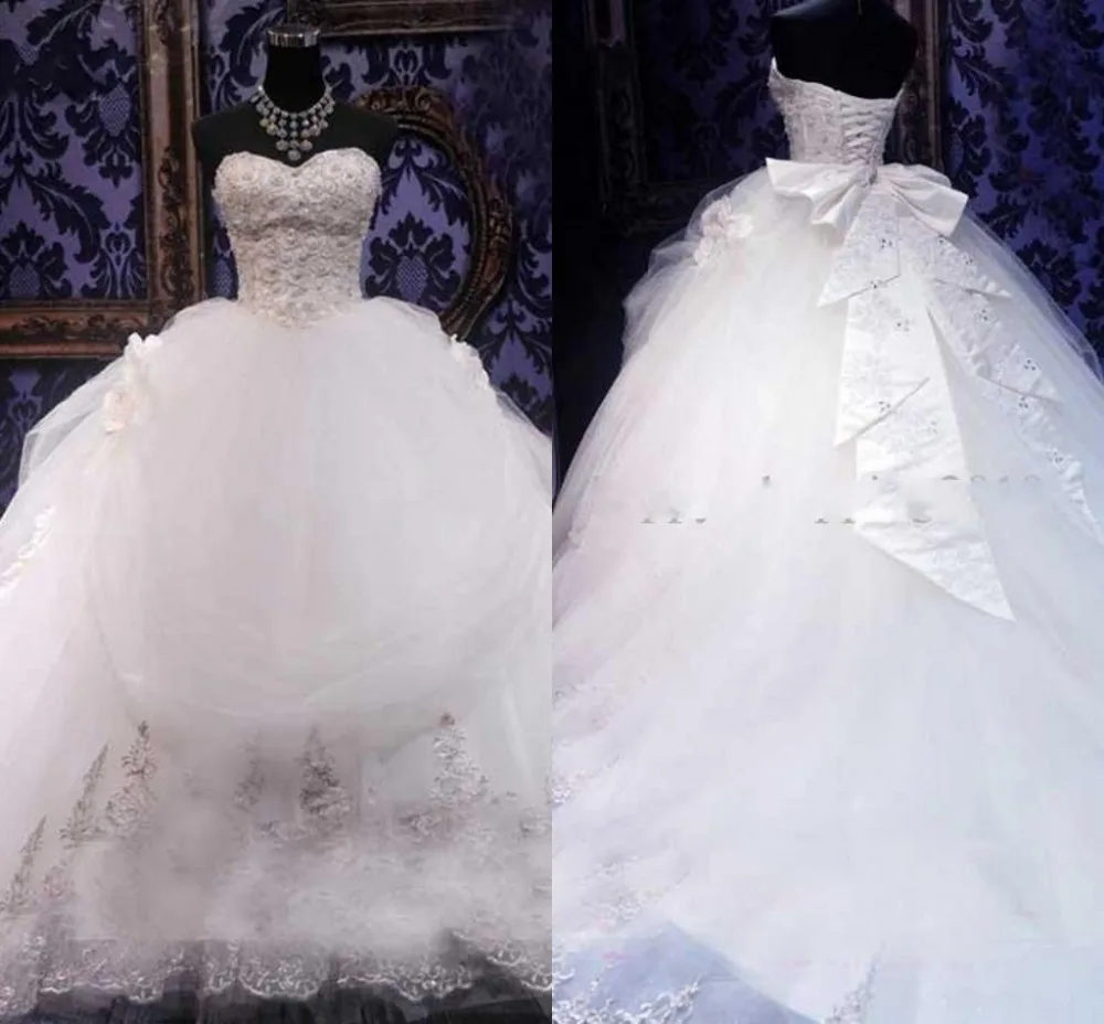 Реальные изображения! Vestido noiva роскошные органзы большой юбке невеста бальное