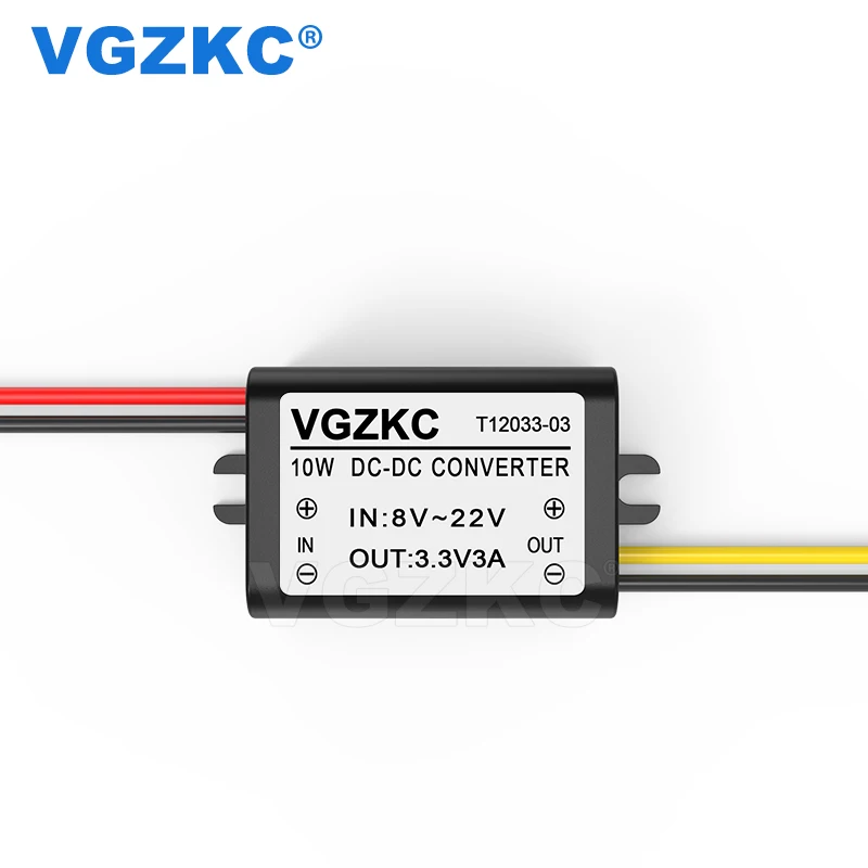 12 V до 3,3 V 3A DC Блок питания низкое энергопотребление бак 8-22 V до 3,3 V бортовой преобразователь переменного напряжения - Цвет: Черный