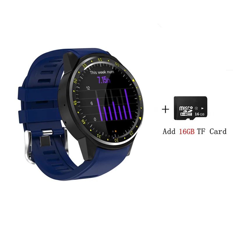 blue add 16GB card F1 gps часы трекер сердечного ритма Смарт часы gps часы работает мульти-спортивный режим sim-карты шагомер для apple IOS huawei Android - Цвет: blue add 16GB card