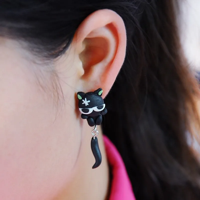 Новинка хит 100% ручная работа полимерная глина милый кот красная лиса милая