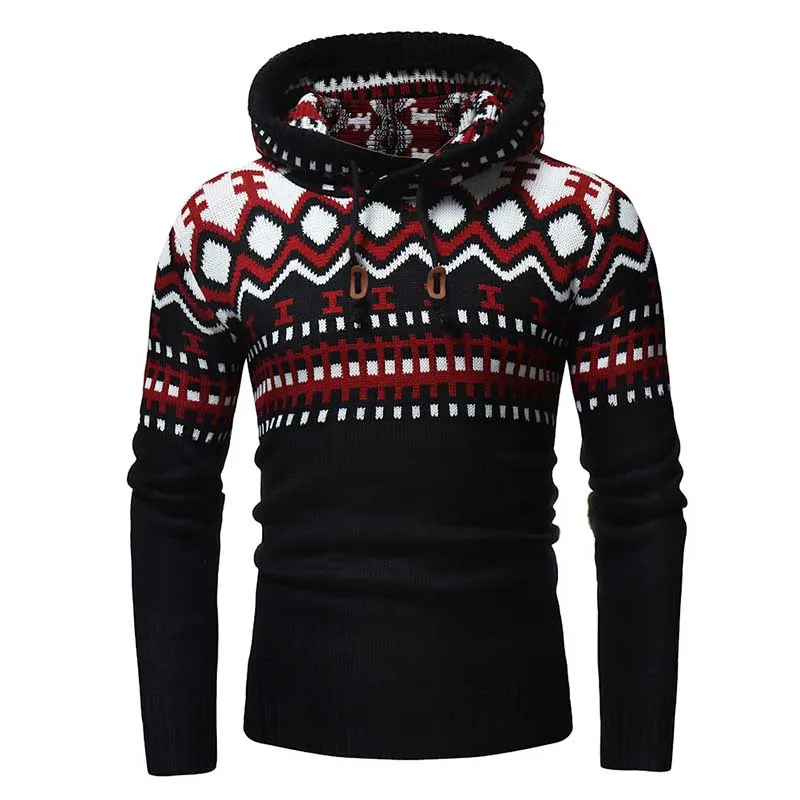 2018 Новый мужской свитер модный тренд цветной мозаики Универсальный Повседневный