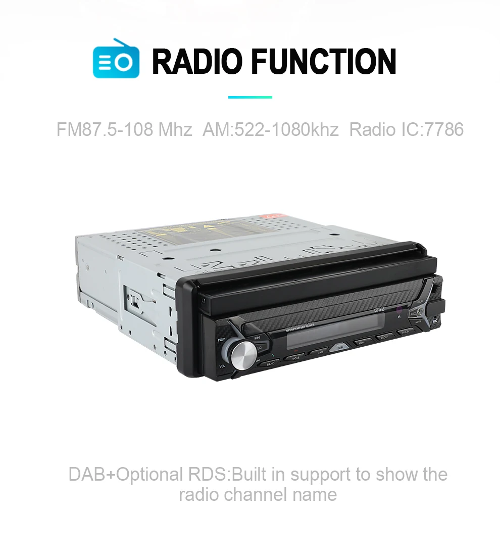 Android 6,0 gps навигация, Bluetooth, FM радио, WI-FI выдвижной 7 дюймов Сенсорный экран Autoaudio плеер 1din автомобиль радио мультимедиа плеер