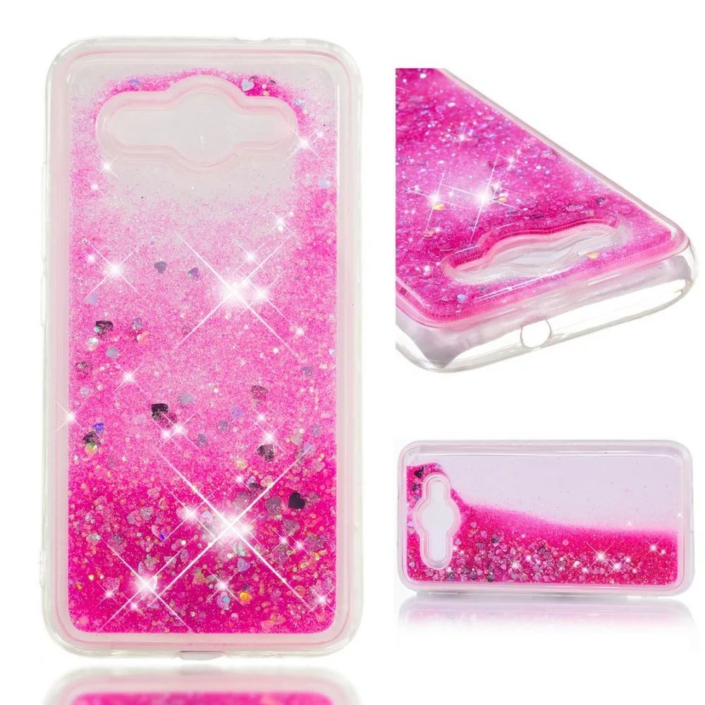 Love Heart Dynamic Liquid Quicksand Soft TPU Phone case For Huawei Y5 Y5II Y3 Y7 Lite Y6 Pro 2017 Version Smart Back Cover |