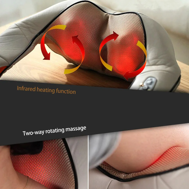 Шиацу массажер для шеи плечо U Форма электрические массаж тела обогреваемый