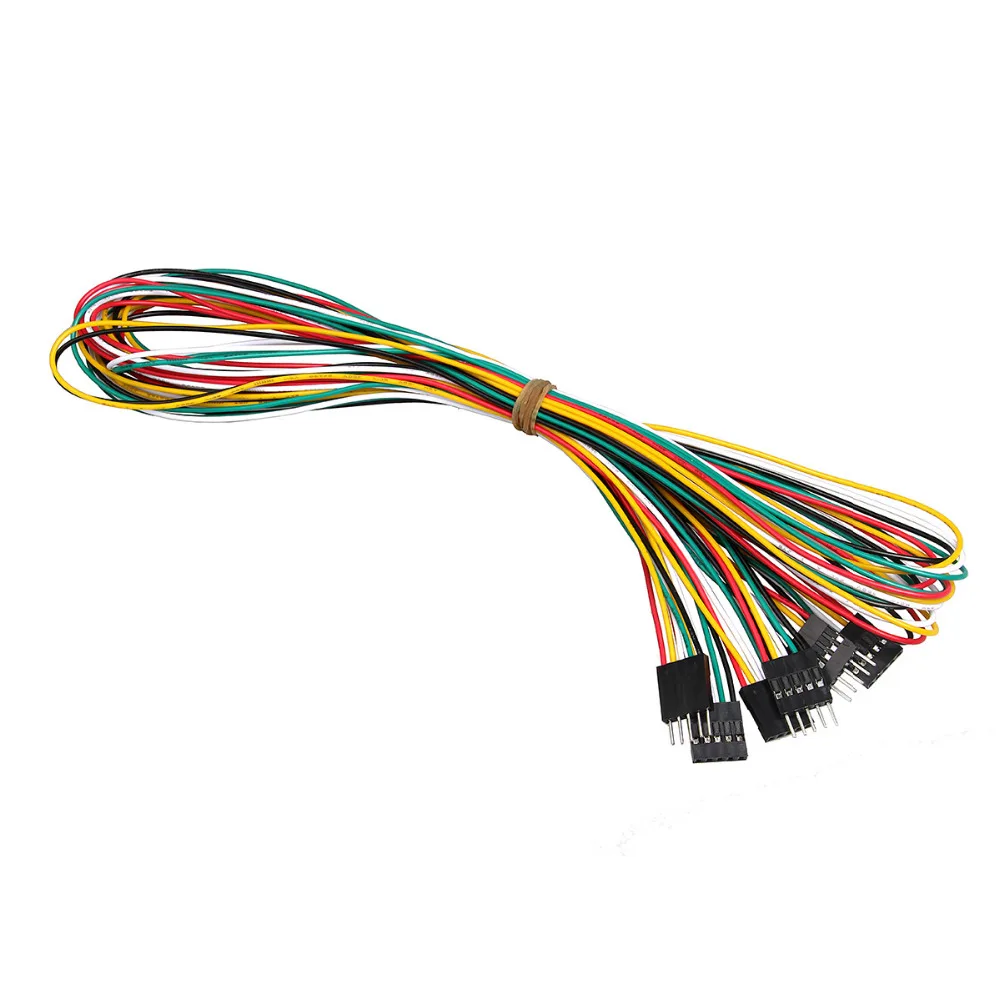3DSWAY 10 шт./лот 5pin 100 см M F 2 54 мм кабель DuPont Джемпер провода для электронных DIY