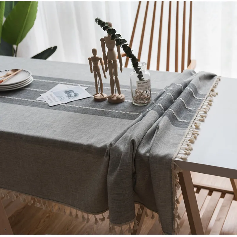INS японская хлопковая скатерть с вышивкой прямоугольная для чайного стола