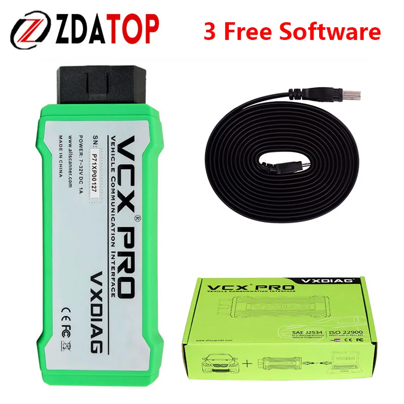 Оригинальный VXDIAG NANO Pro 7 в 1 для VW HONDA Для VOLVO JLR VCX Бесплатная DHL 3 бесплатное