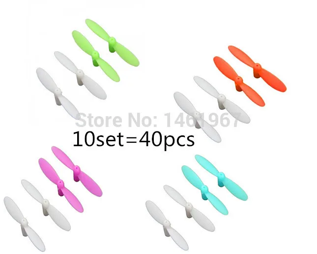 

12set=48pcs Cheerson CX-10 Main Blade for MJX X900 X901 WL V272 V282 V292,Hubsan Q4 H111,JXD-395,LS111,U207 RC Quadcopter