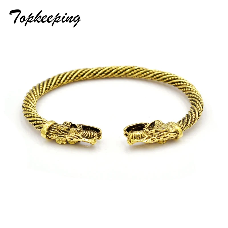 Подростковый волчий браслет индийские ювелирные изделия Модные антикварные