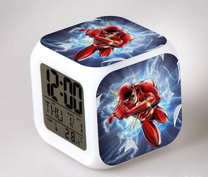 Флэш мультяшный будильник детские игрушки Led reloj будильник, цифровой Электронные часы с будильником Пробуждение свет стол reveil wekker - Цвет: see chart