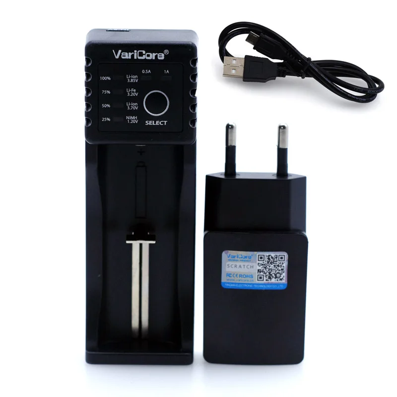 VariCore V40 V20i V10 U4 18650 Зарядное устройство 1,2 V 3,7 V 3,2 V AA18350 26650 10440 16340 зарядное устройство для никель-металл-гидридных и литиевых аккумуляторов Зарядное устройство EU/US 5V 2A штепсельной вилки