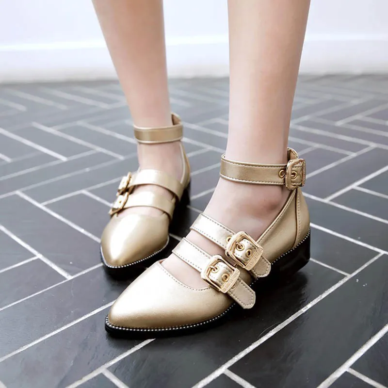 Новые женские Повседневное на низком каблуке Ремешок щиколотке Туфли-гладиаторы