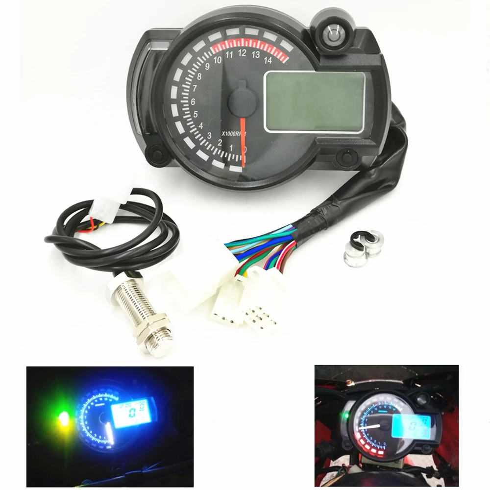 15000 об/мин современный RX2N аналог ЖК Цифровой Мотоцикл одометр спидометр