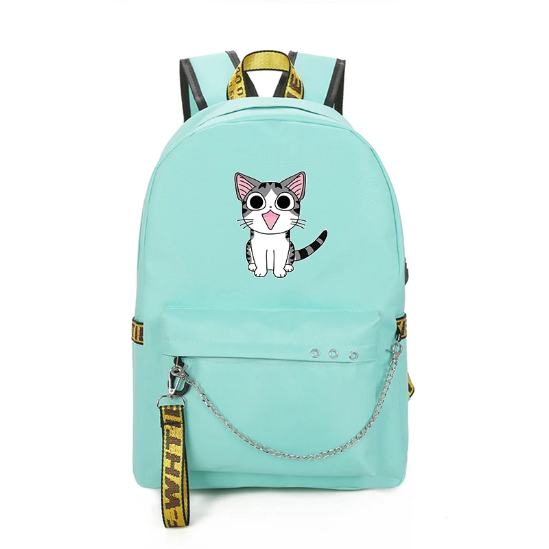 

Chi's Sweet Home Cat Printing Backpack Lolita Mochila Feminina Kawaii School Bags for Teenage Girls USB Charging Laptop Backpack