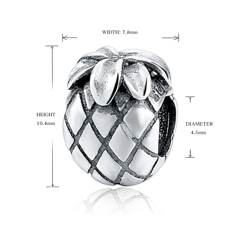 Горячая Распродажа 925 пробы серебро клубника талисманы Бусины Подходят