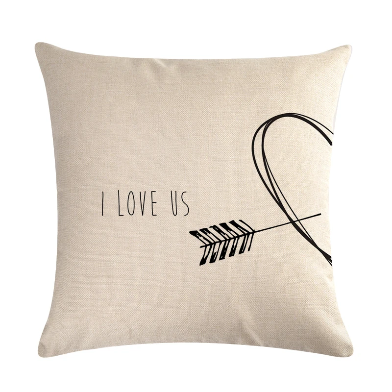 45*45 Cm Simple Couple Cushion Cover Suitable for Home/Automobile Decoration Linen/cotton Square Sofa | Дом и сад