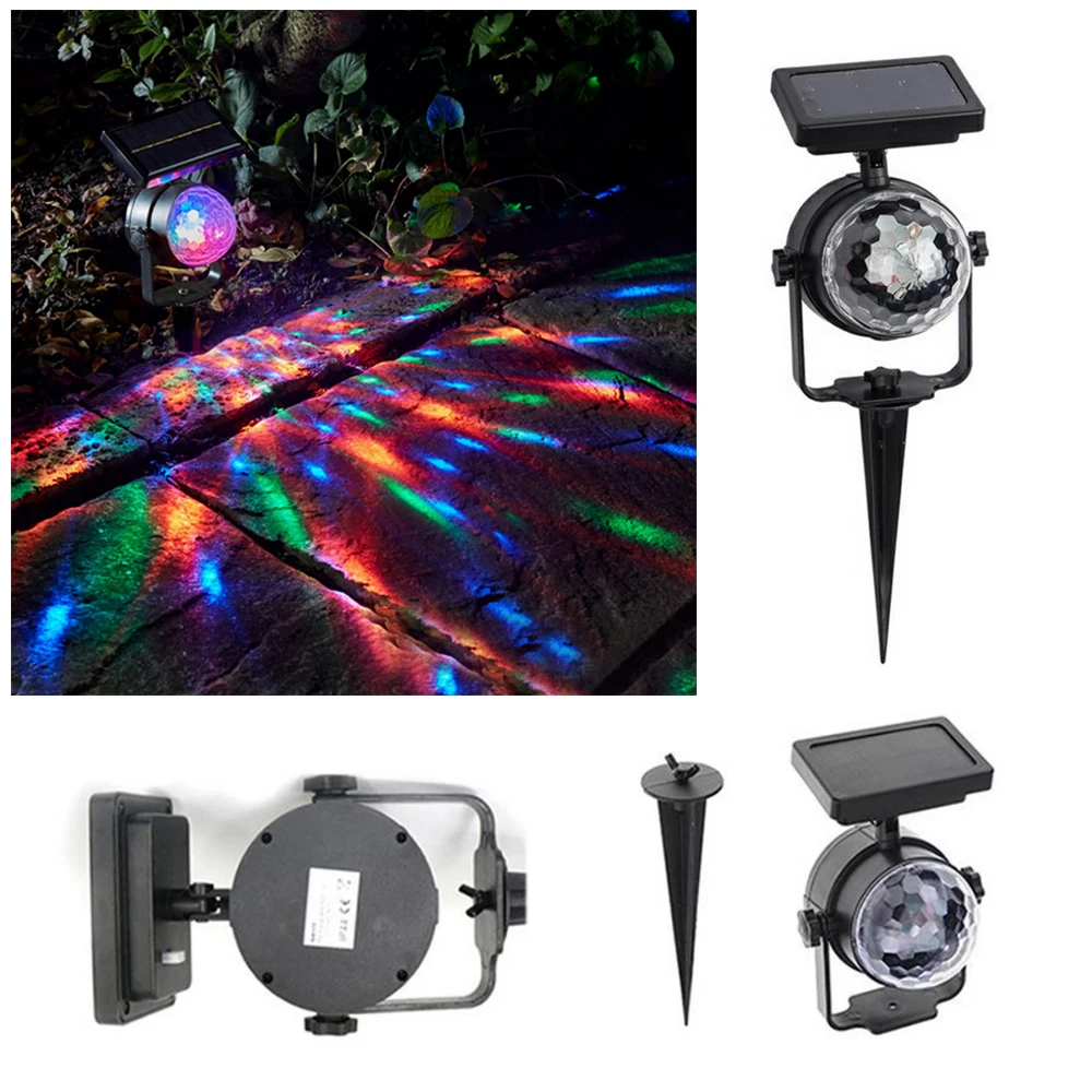 Светодиодный прожектор на солнечной энергии RGB Хрустальный волшебный шар
