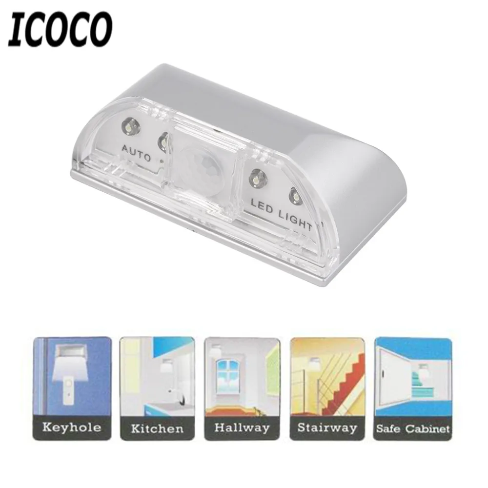 ICOCO беспроводной автоматический ИК инфракрасный датчик детекторы движения 4