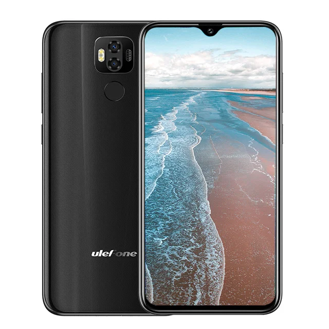 Black Ulefone power 6 мобильный телефон 5800 мач Android 9,0 6," FHD Helio P35 Восьмиядерный 4 Гб+ 64 Гб 16MP распознавание лица gps позиционирование 4G смартфон - Цвет: Black