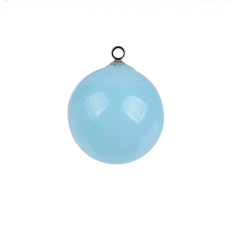 5 Lt blue Jelly Новинка 16 мм Желе разноцветные акриловые бусины полировка с петлей для подвешивания бусины 10 шт для DIY украшения Аксессуары - Цвет: 5 Lt blue Jelly