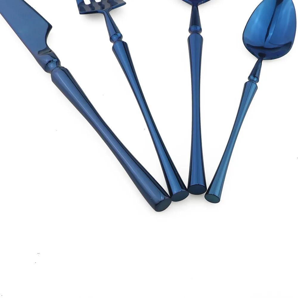 Горячая Распродажа 4 шт. набор посуды синего цвета кухонный из нержавеющей стали