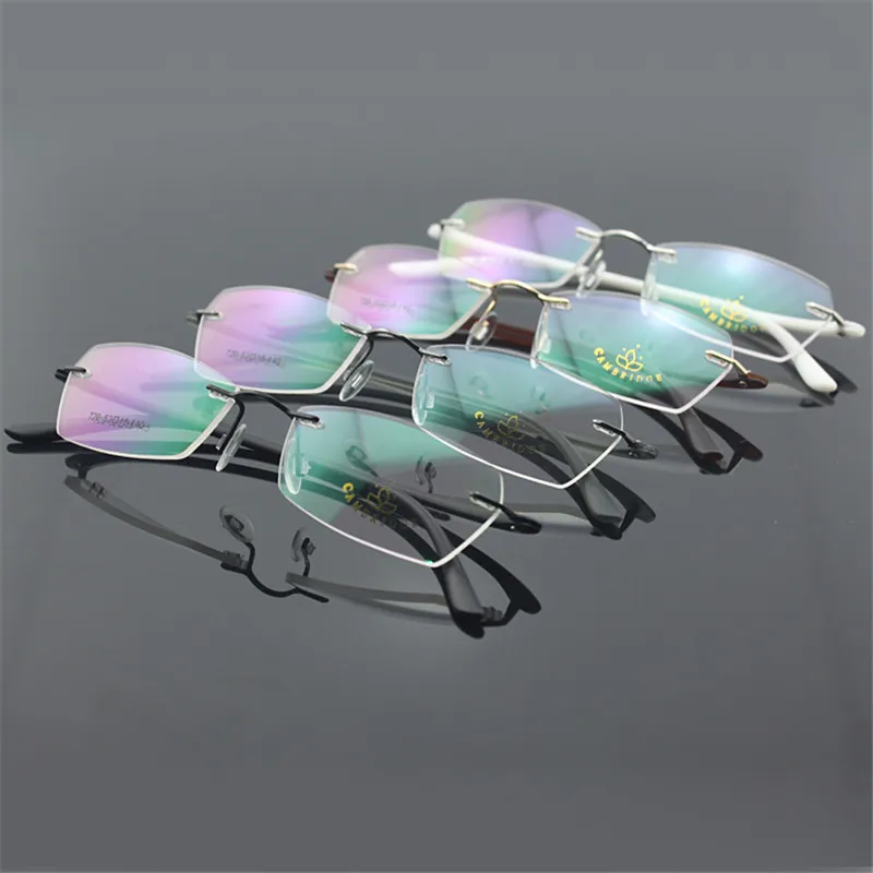 Новые модные унисекс очки без оправы для близорукости Гибкая оправа TR90 ноги