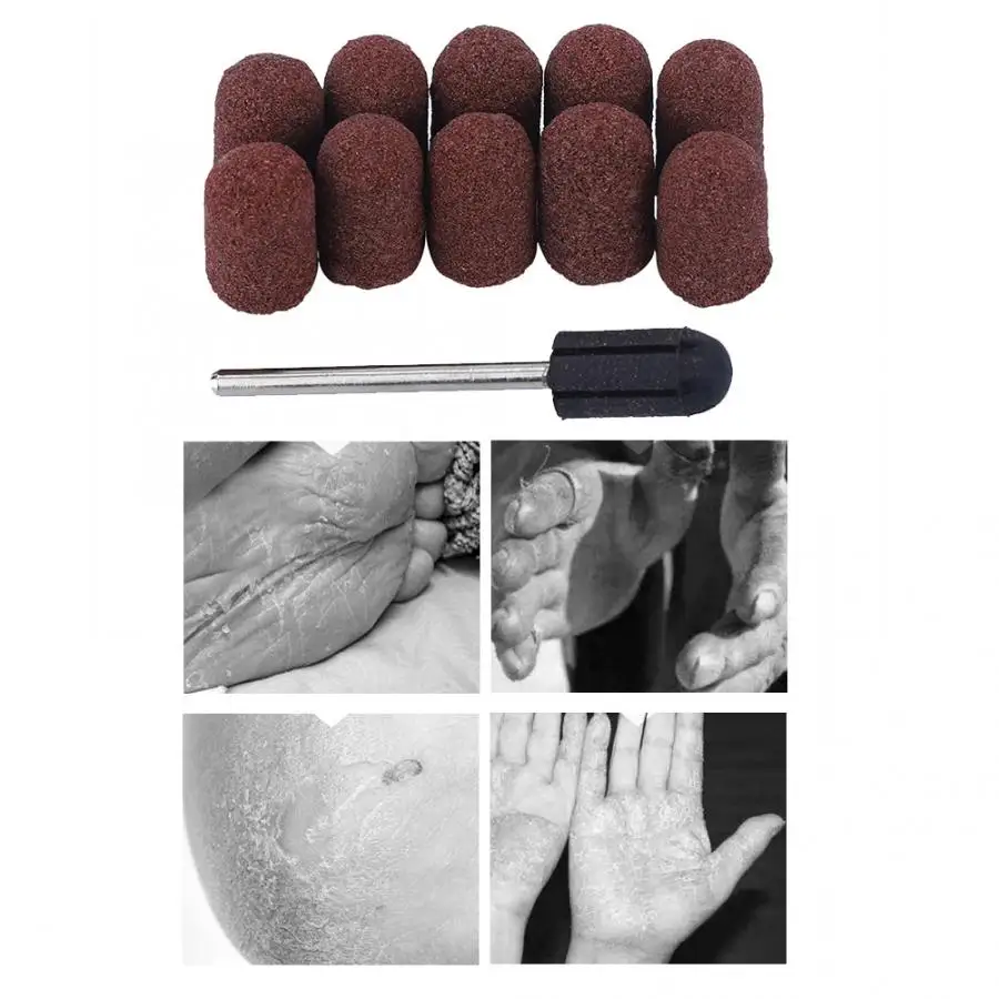 2 типа 10 шт пилочки для ногтей специальная Шлифовальная головка шлифовальный колпачок полировщик песок Маникюр Педикюр инструмент ногти аксессуары