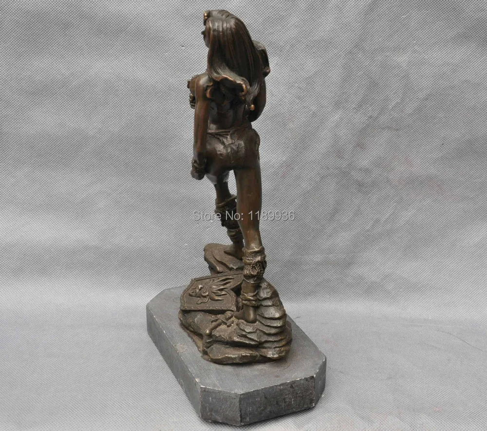 Бронзовая статуя для привлекательной красивой женщины арт-скульптура воина 11