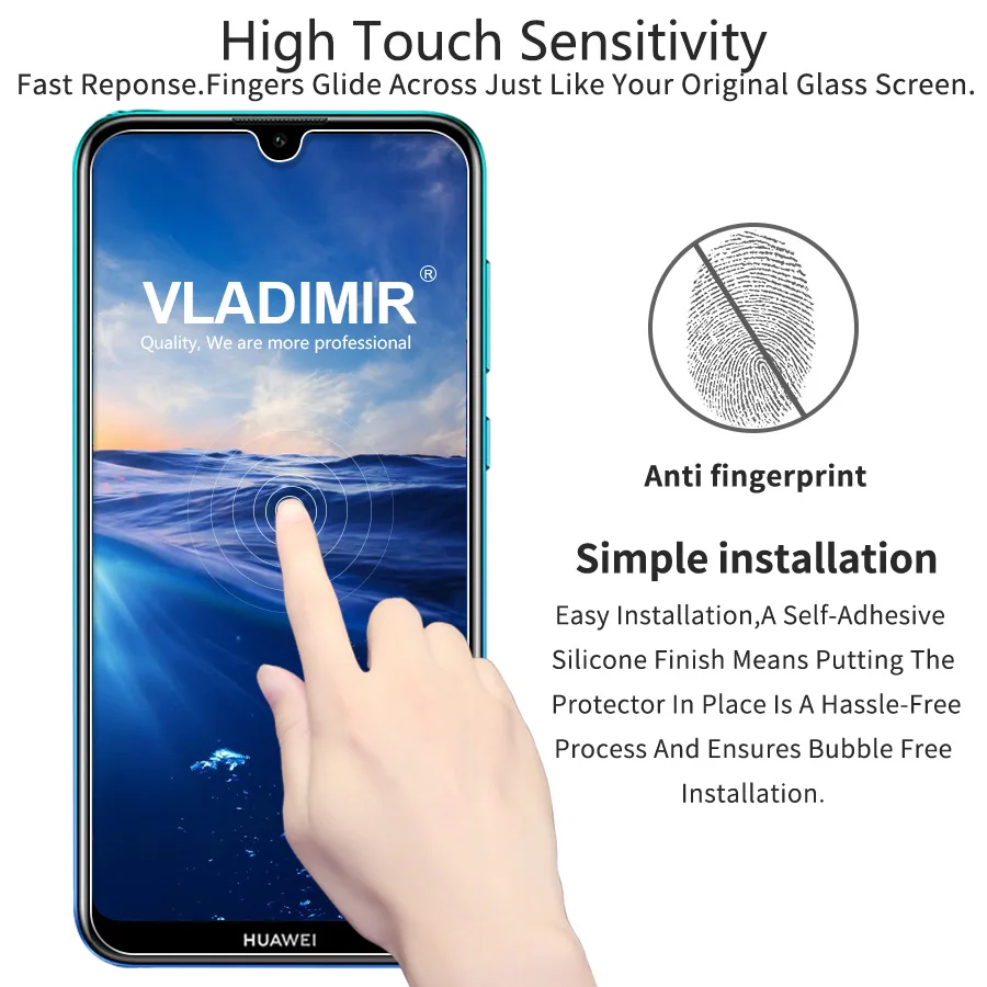 2 шт. закаленное стекло для huawei Enjoy 9 2.5D H Защитная пленка экрана прозрачное