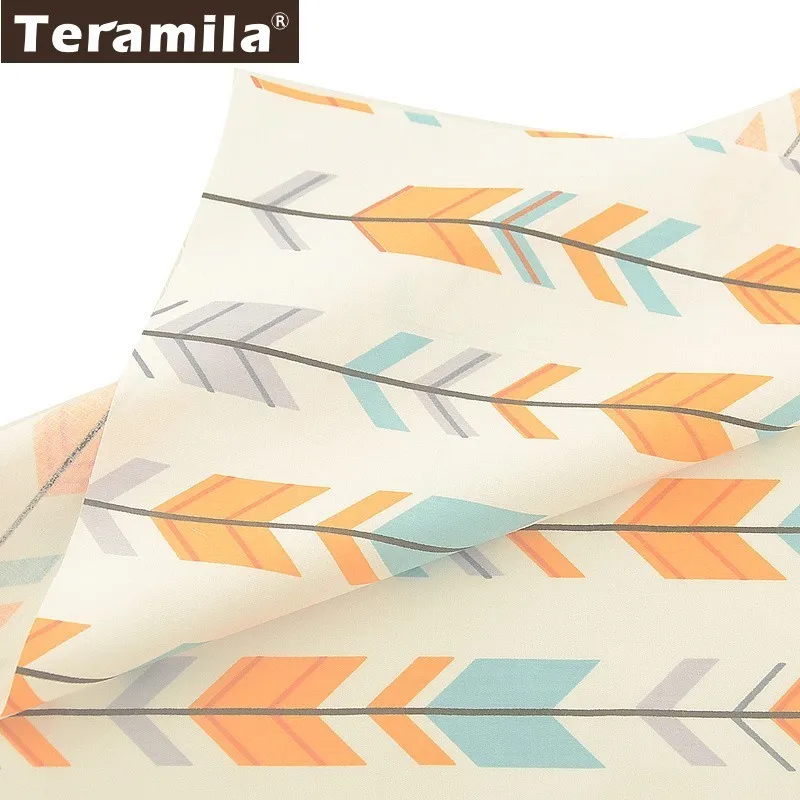 Teramila Arrow Design 100% Cotton Twill Fabric Meter Telas Tissus DIY Quilts Patchwork Bedsheet Curtains Baby Dress Home Textile | Дом и сад
