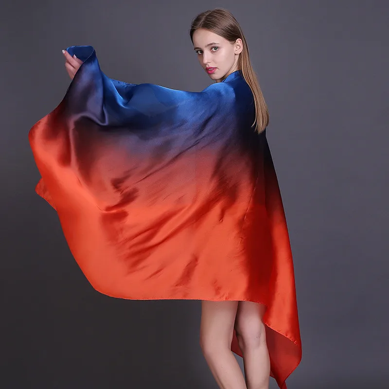 

Платок женский Шелковый градиентный, осенне-зимний, 2019
