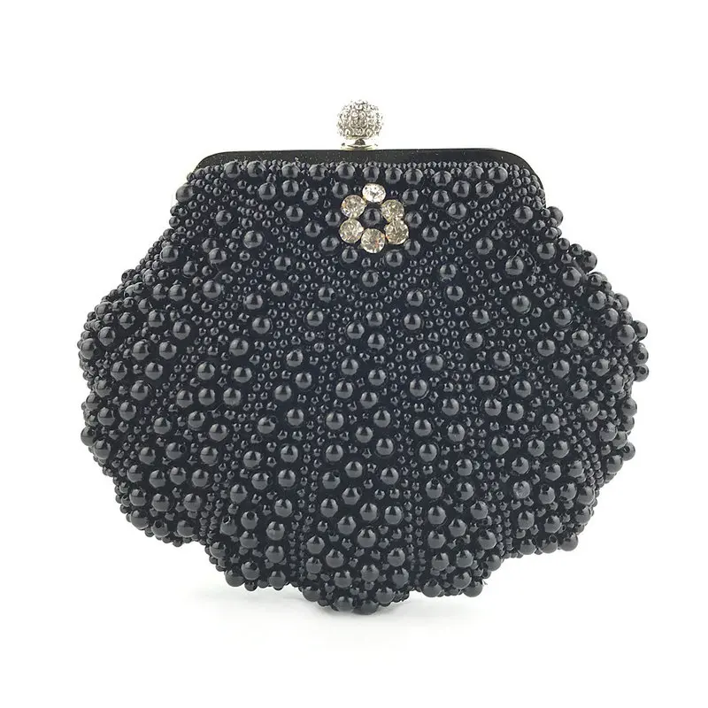 Новинка большая модная повседневная сумка клатч из ракушек с жемчугом вечерние