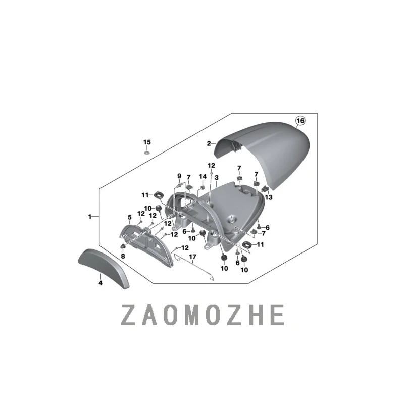 Аксессуары для мотоциклов накладка на заднее сиденье Хвостовая секция