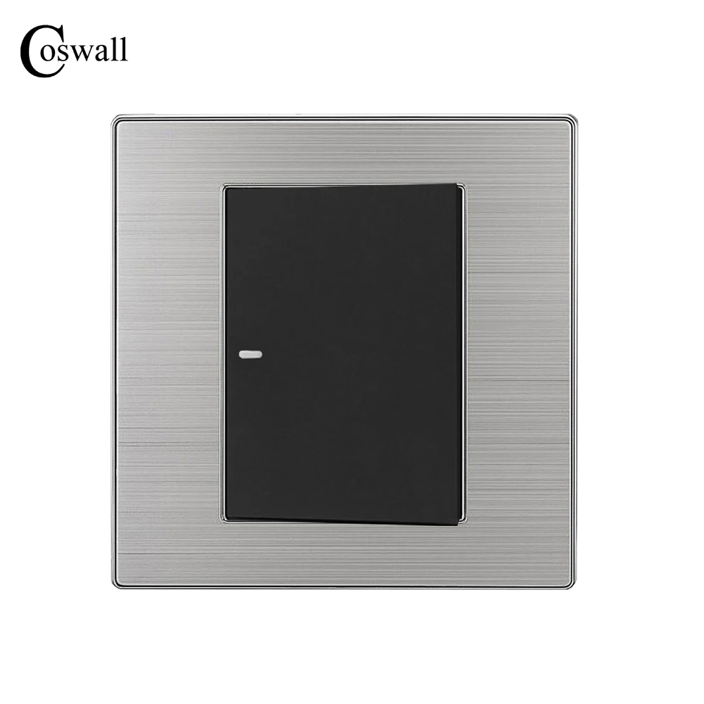 COSWALL однокнопочный настенный выключатель из нержавеющей стали|push button wall|1 gangwall power